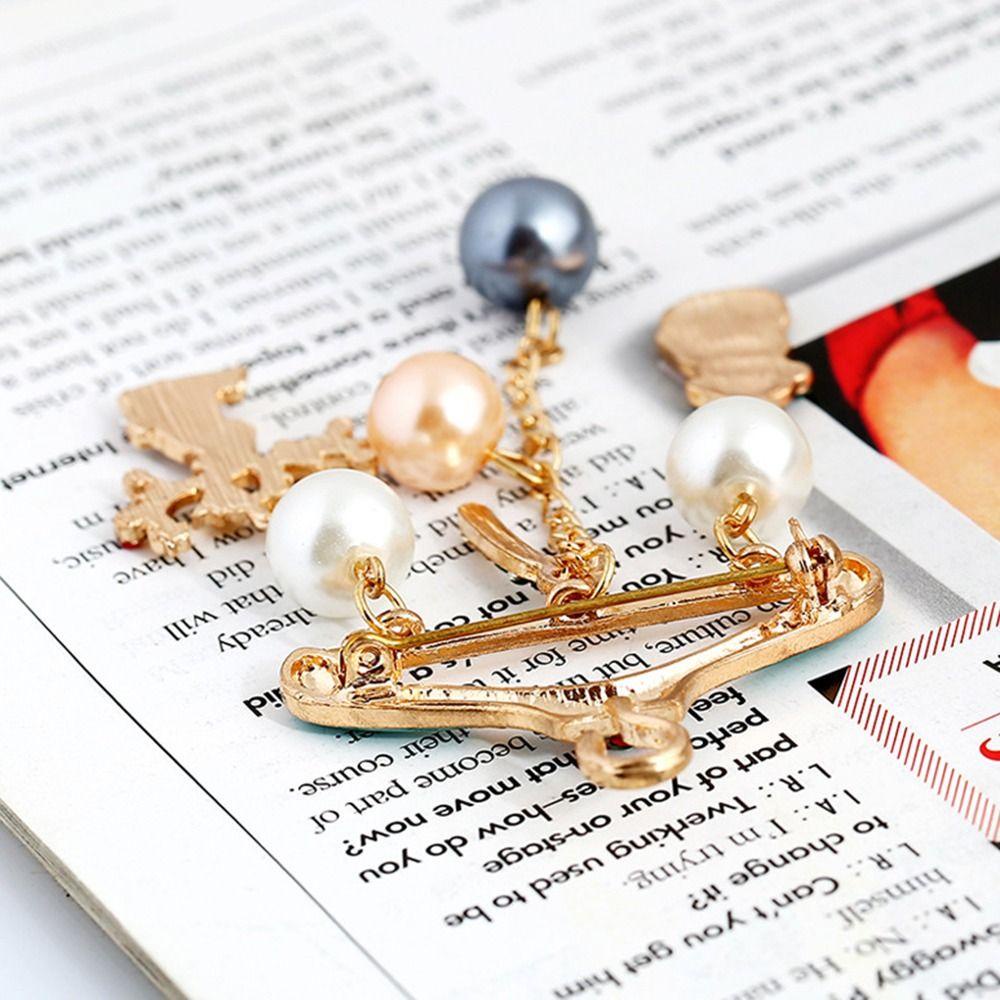 Ghim Cài Áo Hình Người Tuyết Tuần Lộc Giáng Sinh Phối Tua Rua Dễ Thương