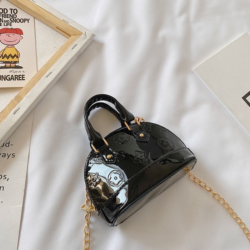 Túi IELGY da bóng phối dây xích thời trang dành cho nữ