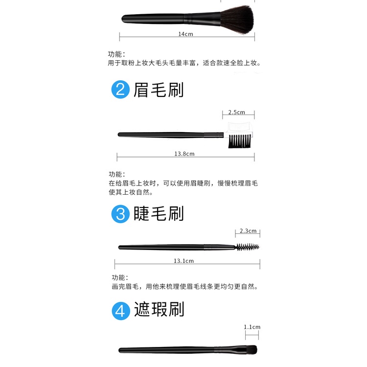 Set 7 cọ trang điểm mắt lông mềm nhỏ gọn tiện lợi
 | BigBuy360 - bigbuy360.vn