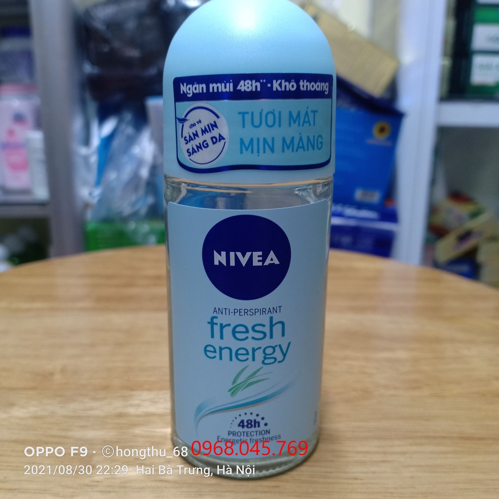 Lăn ngăn mùi NIVEA khô thoáng, tươi mát, mịn màng (25ml/50ml)