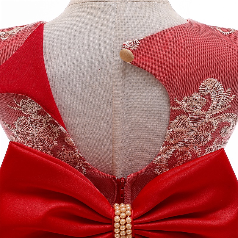 Đầm NNJXD Kiểu Dáng Công Chúa Màu Đỏ Cho Bé