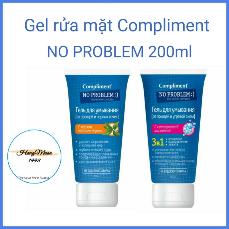Gel rửa mặt Compliment NO PROBLEM 200ml làm sạch, ngừa mụn trứng cá và mụn đầu đen. | BigBuy360 - bigbuy360.vn