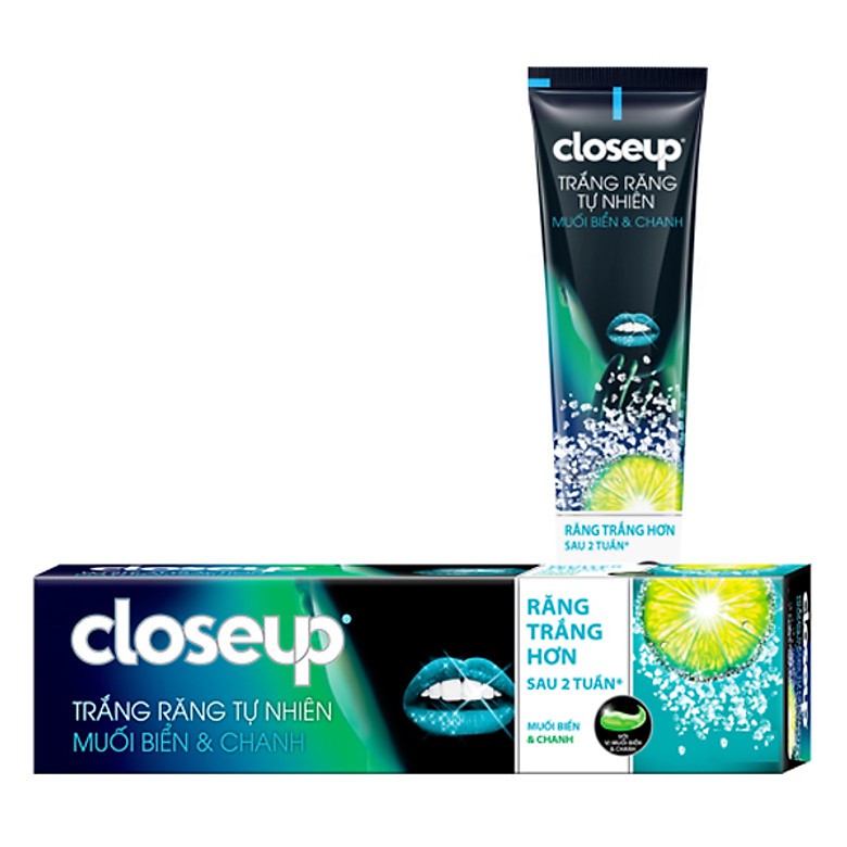 Kem Đánh Răng Closeup Làm Sáng Răng Vị Muối Biển &amp; Chanh Toothpaste 230g