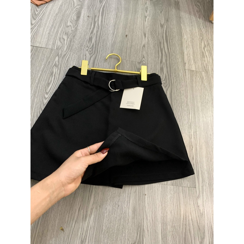 Quần Giả Váy Vạt Chéo Cạp Cao - Quần Váy Kèm Đai Cao Cấp - HANHAN SHOP