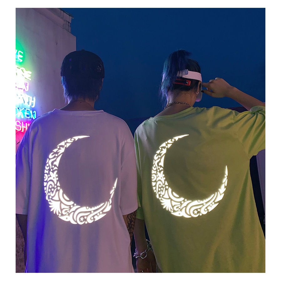 Áo thun Stee Phản Quang MOON PART 2 Họa tiết Unisex