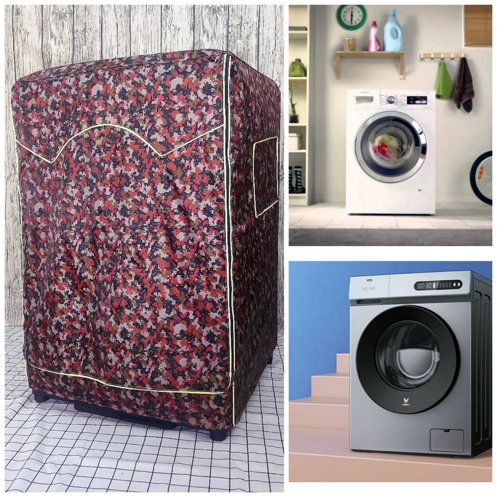 Áo trùm, vỏ bọc máy giặt cửa ngang bằng vải dù siêu bền dành cho Máy giặt Toshiba Inverter 9.5 Kg TW-BK105S3V(SK)
