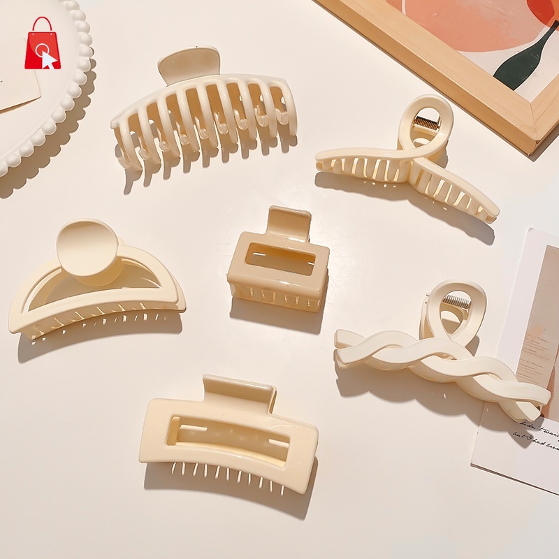 Kẹp tóc càng cua bằng acrylic cỡ lớn thanh lịch phong cách Hàn Quốc cho nữ