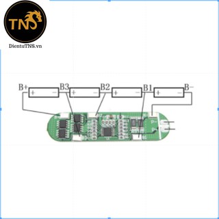 TNS. MẠCH BẢO VỆ PIN LITHIUM  4s 16.8V 10A CHỐNG QUÁ TẢI VÀ XẢ QUÁ GIỚI HẠN DÒNG 10A