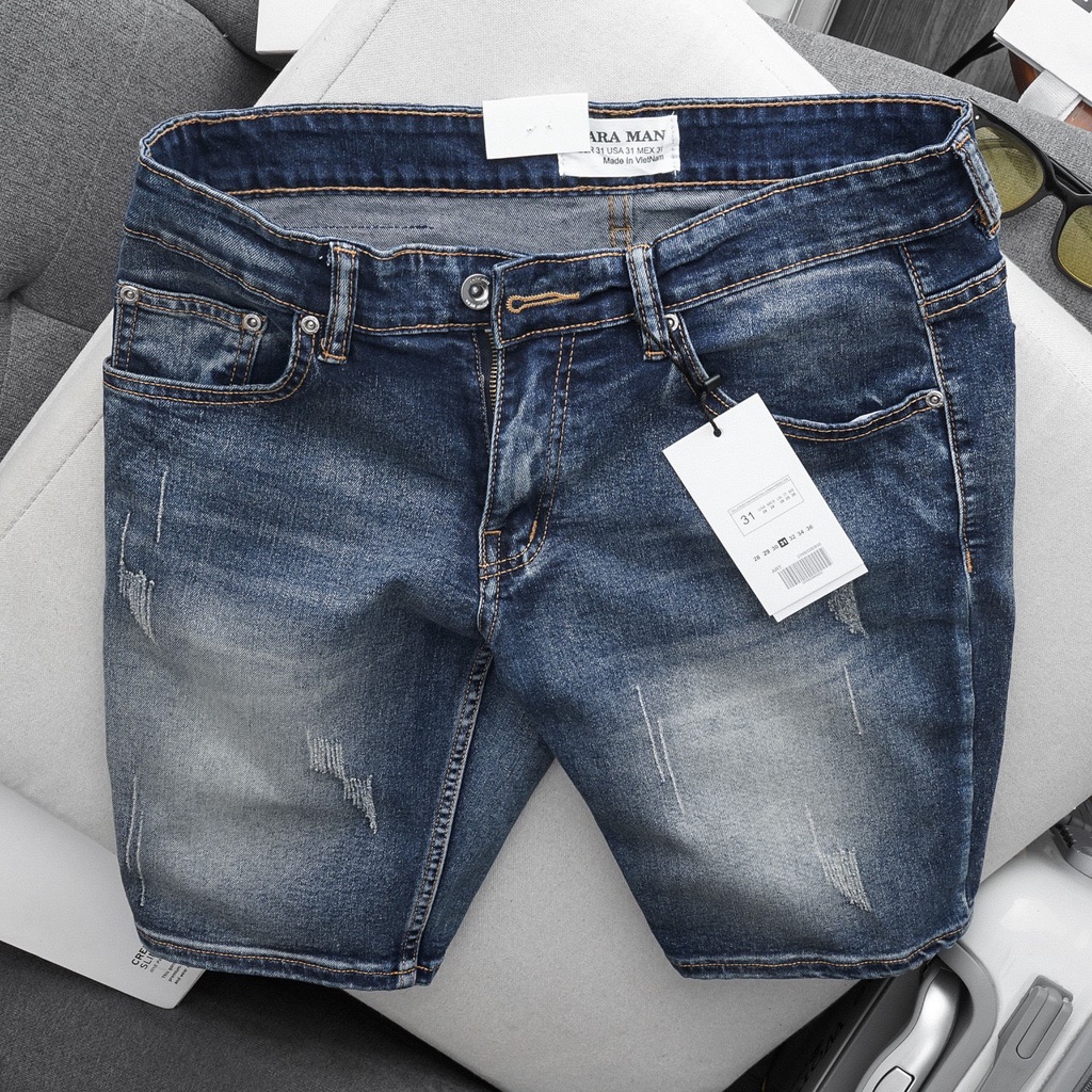 Quần Short Jean Bò Nam co giãn nhiều mẫu trên gối VNXK cao cấp từ 50-105kg