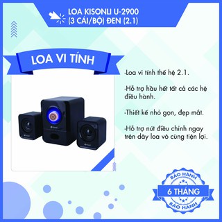 Loa vi tính 2.1 KISONLI U-2900 - Âm thanh cực hay (Màu ngẫu nhiên) - HÀNG CHÍNH HÃNG