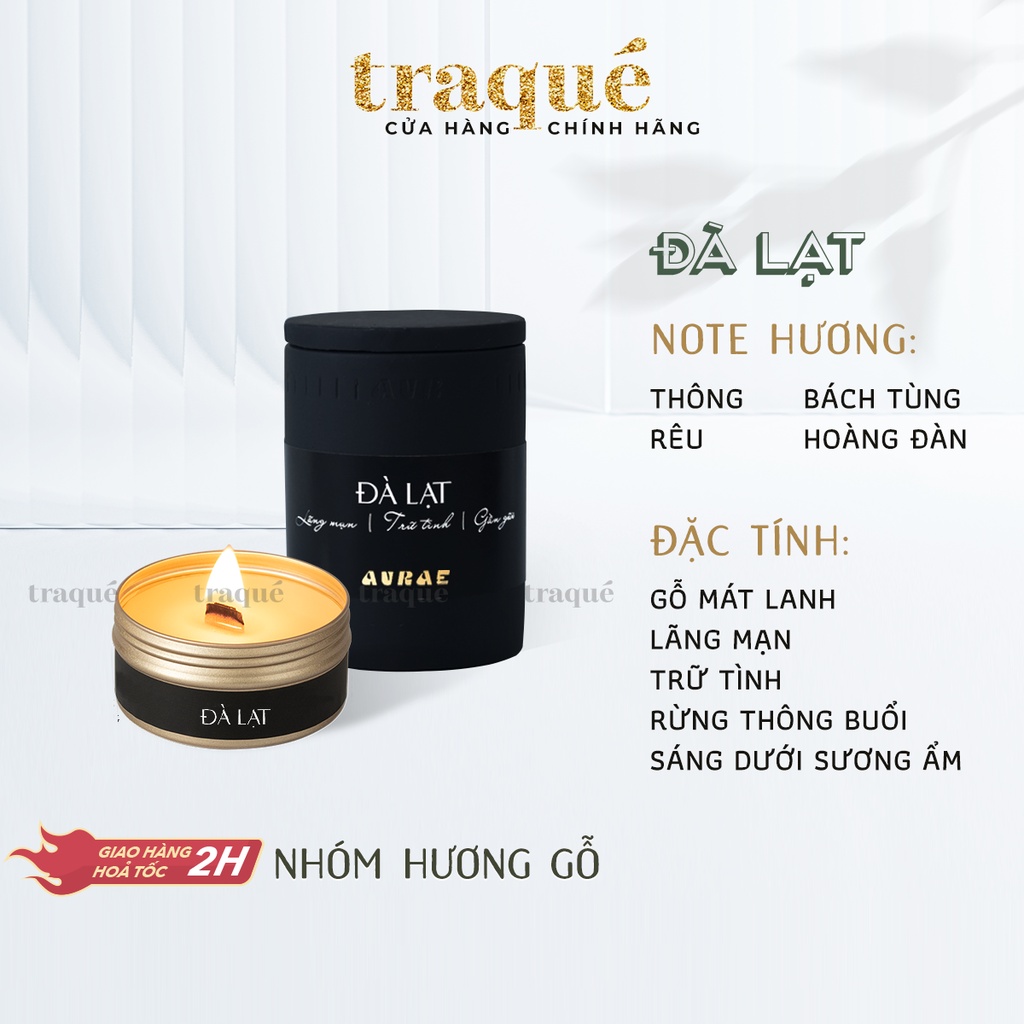 [Đà Lạt - Có thể refill - quà tặng kèm khi mua size 150g] Nến thơm tinh dầu Aurae - dòng Signature - SX tại VN