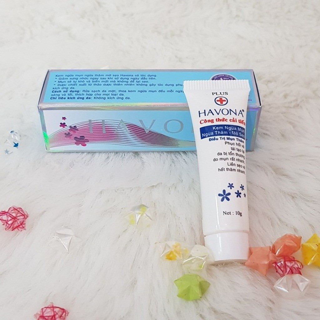 KEM NGỪA MỤN THÂM MỜ SẸO HAVONA XANH DƯƠNG