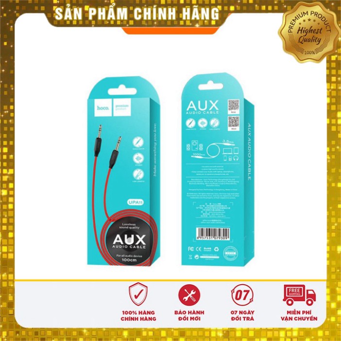 Cáp Chuyển Âm Thanh 3.5Mm 2 ĐẦU HOCO UPA11 Dài 1M Jack Âm Thanh 3.5mm kết nối âm thanh từ điện thoại ra loa