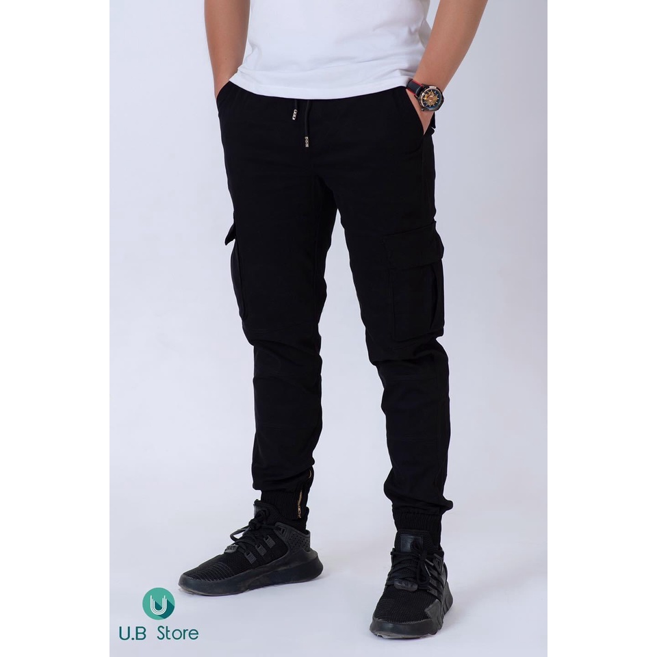 Quần jogger nam túi hộp phong cách Unisex vải kaki cotton xuất xịn phù hợp cho nam nữ