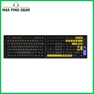 AKKO Keycap set – Black Gold (PBT Double-Shot/ASA profile/158 nút)