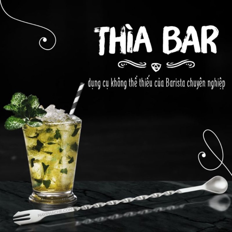 Thìa Bar 26cm - thìa Bar 32cm - thìa khuấy pha chế