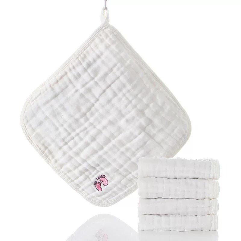 Khăn sữa cho bé, Set 5 khăn xô 6 lớp cotton kích thước 30*30 mềm mịn hoạ tiết xinh xắn cho bé yêu TiTiShp