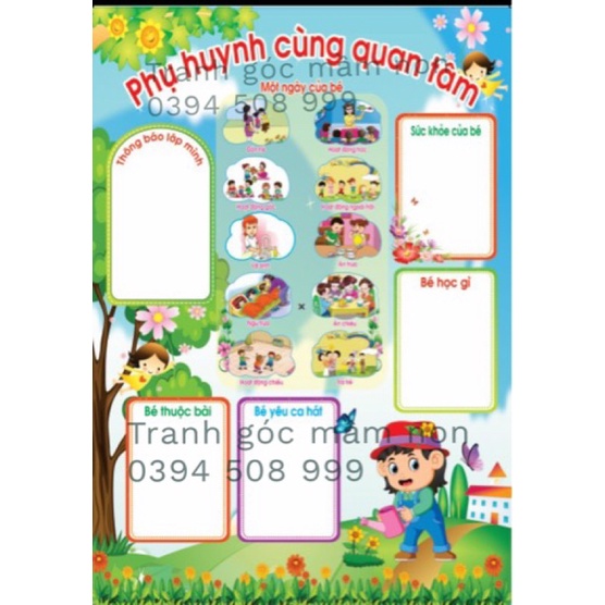 góc tuyên truyền 2- tranh decal mầm non