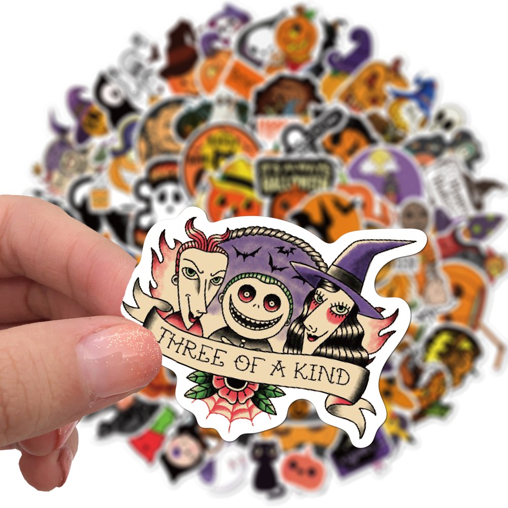 Bộ 50 / 100 miếng sticker trang trí halloween