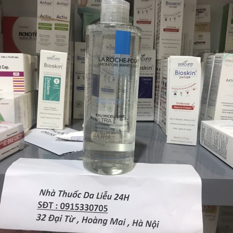 Nước tẩy trang laroche  Posay cho da nhạy cảm La Roche Posay Micellar Water Ultra Sensitive Skin 400ml