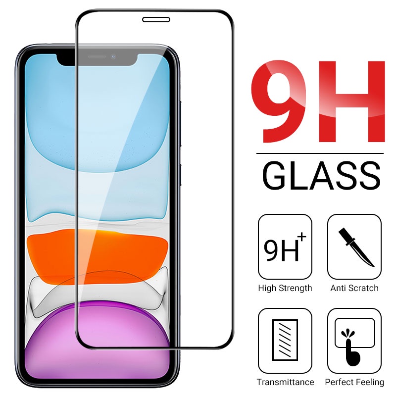 Kính cường lực bảo vệ màn hình điện thoại thích hợp cho IPHONE 11 12 13 PRO MAX XR X XS MAX 7 8 6S PLUS 12 MINI SE 2020