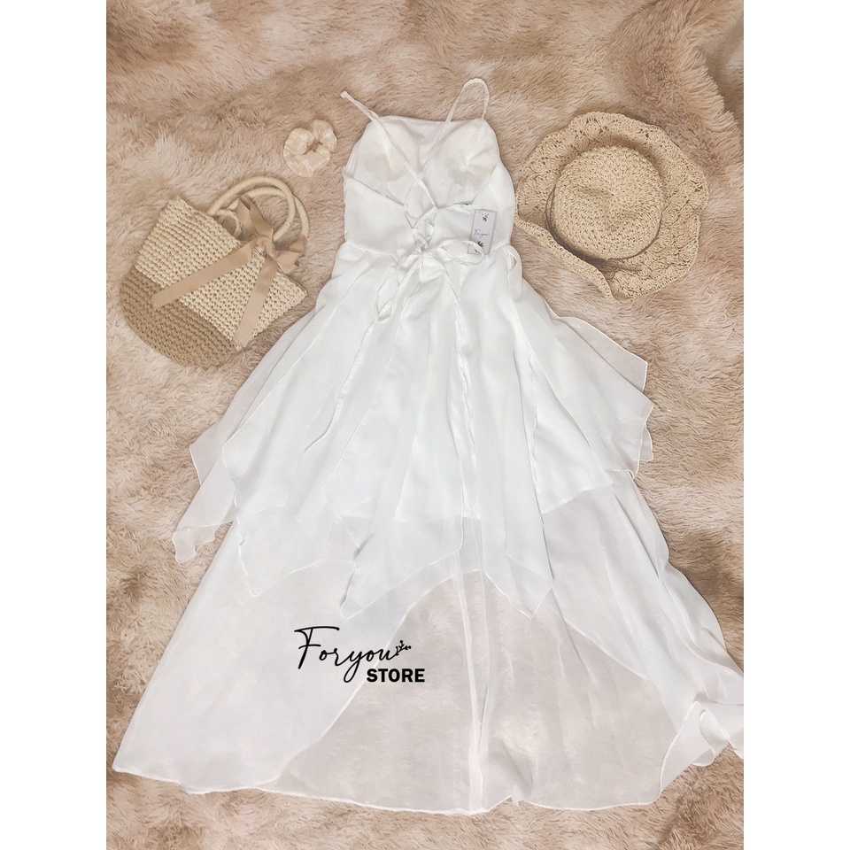 ঔ Váy hai dây đan lưng nhiều tầng FORYOU đầm tầng 2 dây đi chơi xinh xắn - Liti Dress ঔ