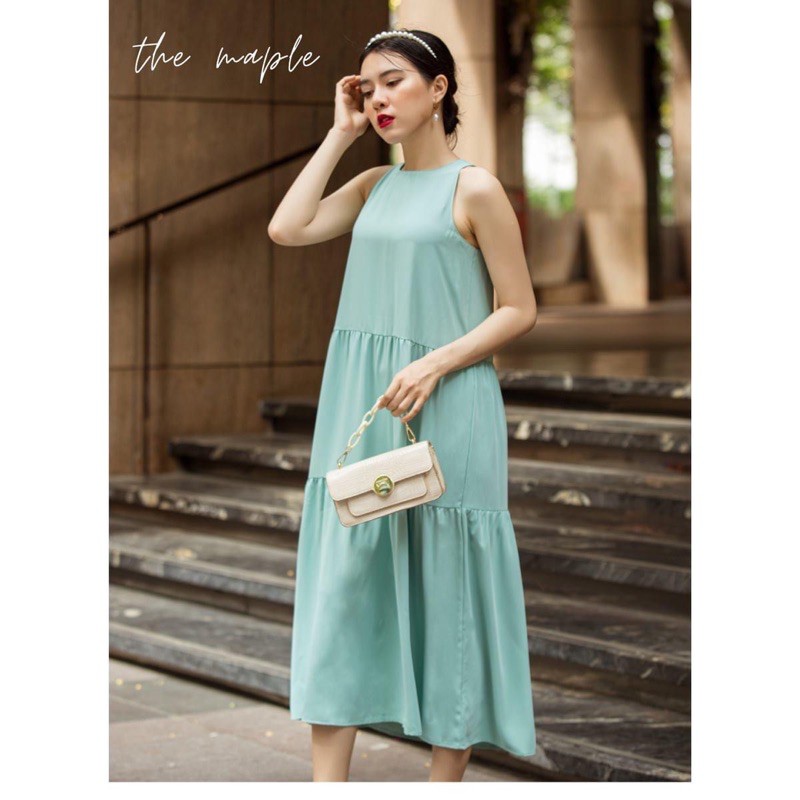 Đầm maxi 3 tầng The Maple Freesize | BigBuy360 - bigbuy360.vn