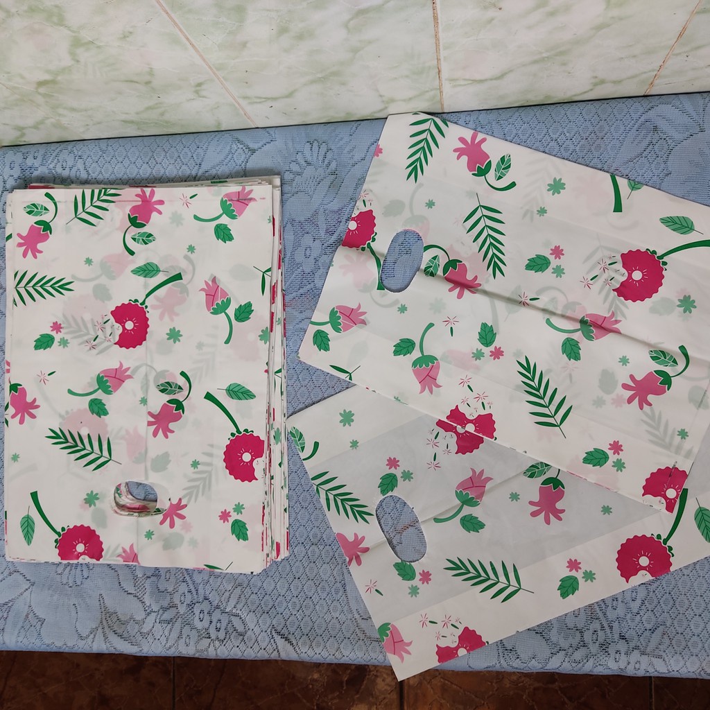 200 gr túi hột xoài HD in hình dễ thương - Nhiều size- Túi gói hàng, đựng quàn áo mỹ phẩm