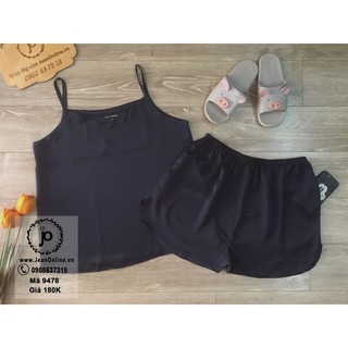 Bigsize Nữ - Độ Bộ 2 Dây Lụa (MS: 9478) đồ bộ, đồ ngủ mặc nhà