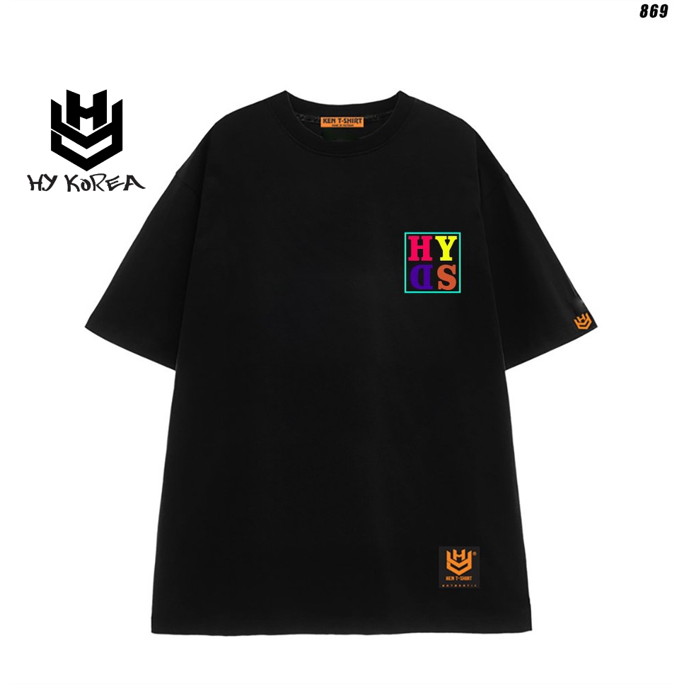 Áo thun form rộng nam nữ tay lỡ HY STUDIO Màu sắc 869