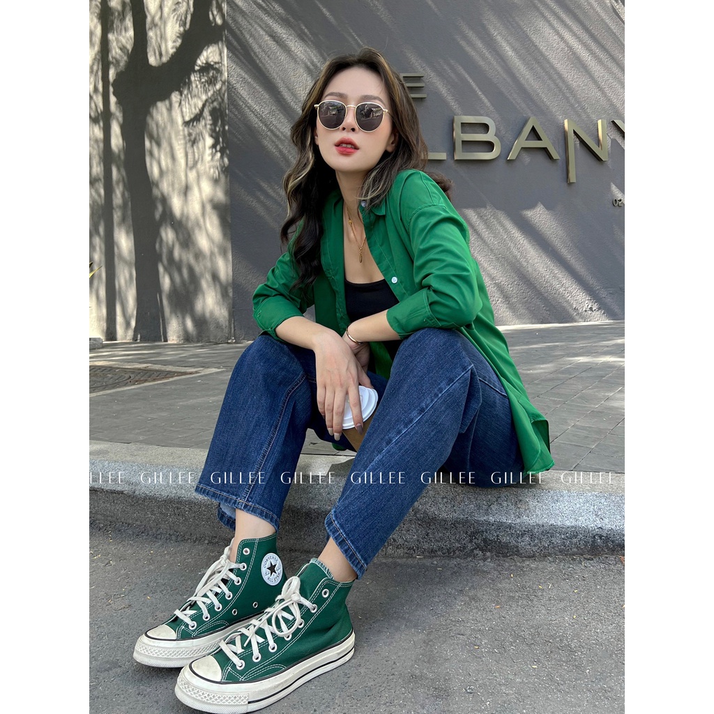 Áo Sơ Mi Form Rộng Tay Dài Nữ GILLEE Chất Thô Mềm Kiểu Dáng Cá Tính FAS193