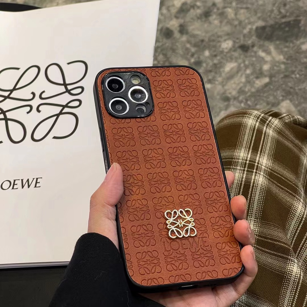 Xiaohongshu Ốp Điện Thoại Da In Logo Kim Loại Cho iphone 13 11 12 14 pro max xr xs 7p