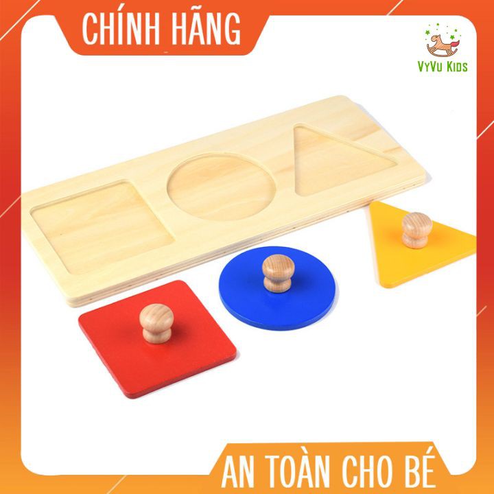 Bảng hình học có núm cầm-Giáo cụ Montessori♥️ CHÍNH HÃNG♥️ ĐỒ CHƠI GIÁO DỤC♥️ Phát triển các kĩ năng cơ bản cho bé