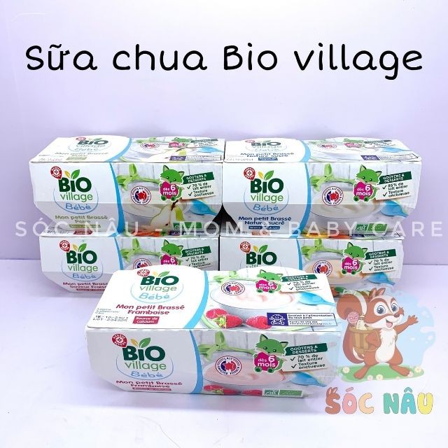 Sữa Chua, Váng Sữa Bio Village Của Pháp Cho Bé Từ 6M. date 10,11,12-2022/ t1,2-2023