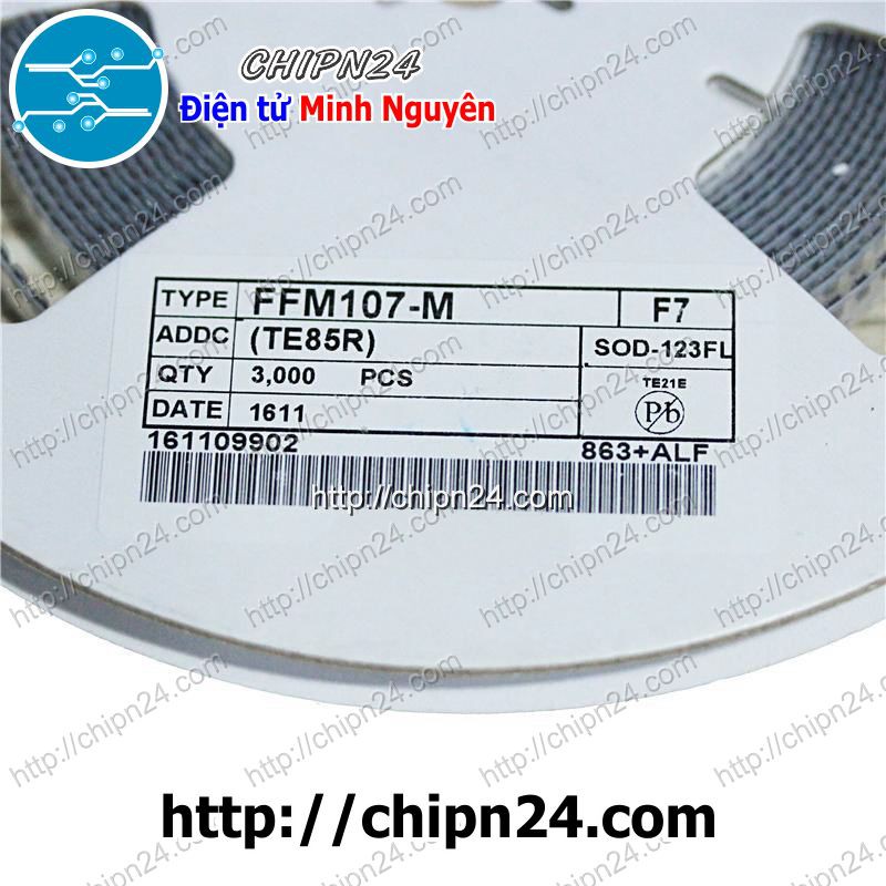 [10 CON] Diode dán F7 1A 1000V (SMD Dán) (FR107 FFM107-M F7 SOD-123FL)