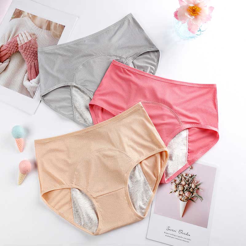 Quần lót cotton lưng cao chống nước kháng khuẩn thoáng khí thoải mái ấm áp dành cho nữ | BigBuy360 - bigbuy360.vn