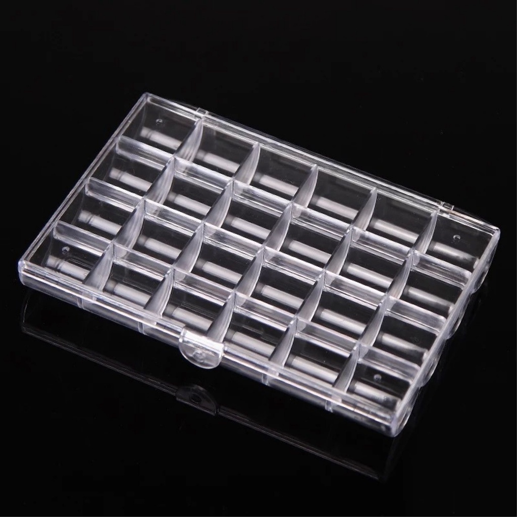 Khay Meka 24 ô Đựng Hoa Nail - Đựng Charm , Đá - Đựng Phụ Kiện- Loại Bé