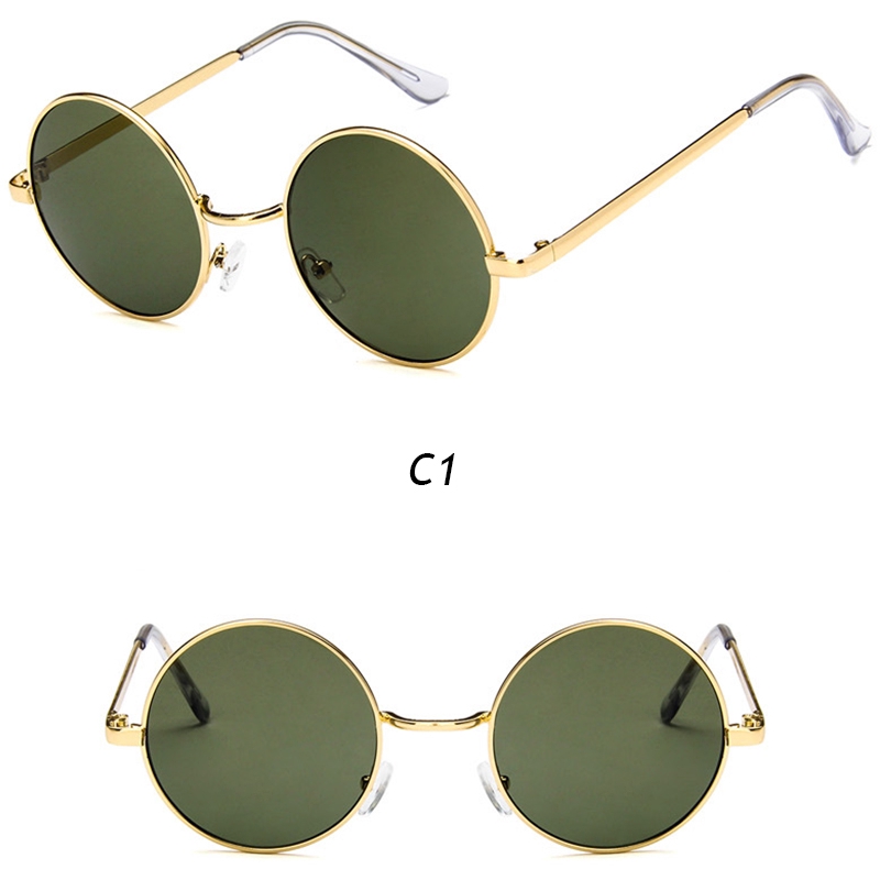 Kính mát gọng tròn phong cách Hàn Quốc Hip Hop cho nam