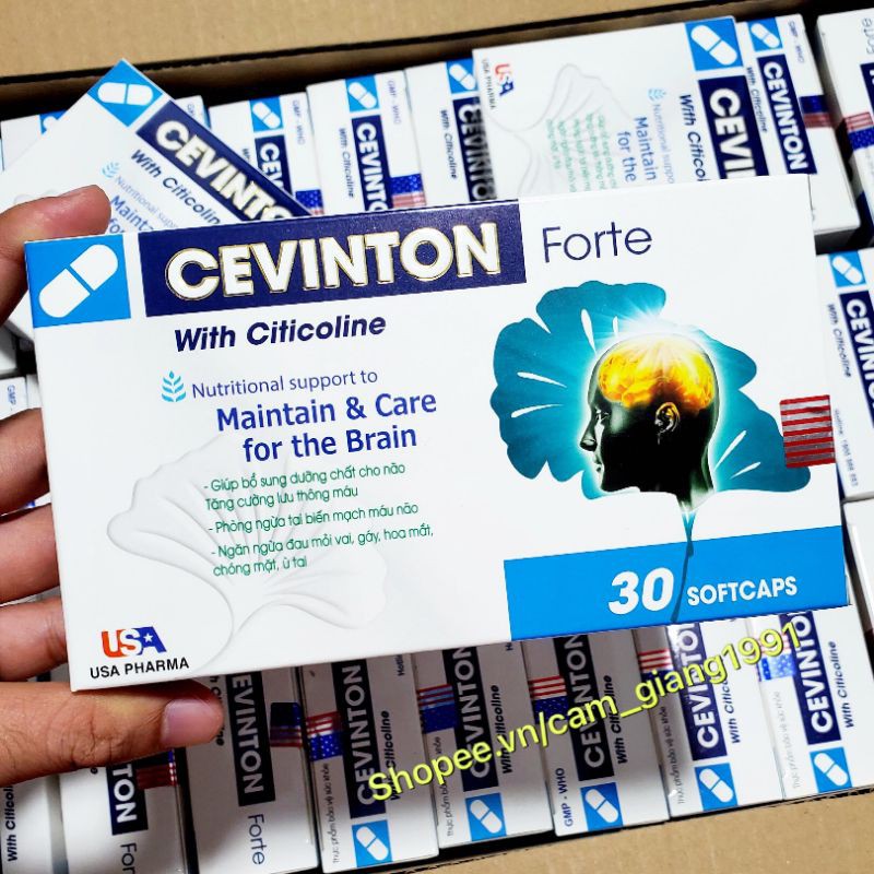 {chính hãng} Cevinton forte hoạt huyết dưỡng não, hộp 3 vỉ 30 viên(date mới)