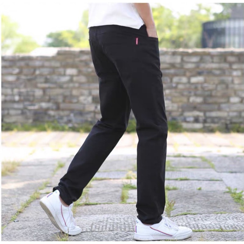 quần jean, quàn bò, baggy nam đen phong cách bụi style hàn quốc