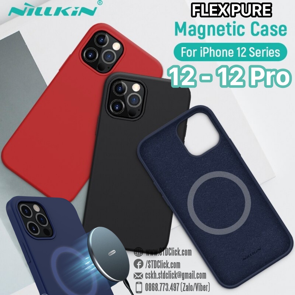 ỐP LƯNG IPHONE 12 PRO - 12 NILLKIN FLEX PURE PRO MAGNETIC SILICONE CHÍNH HÃNG [NEW SALEOFF]