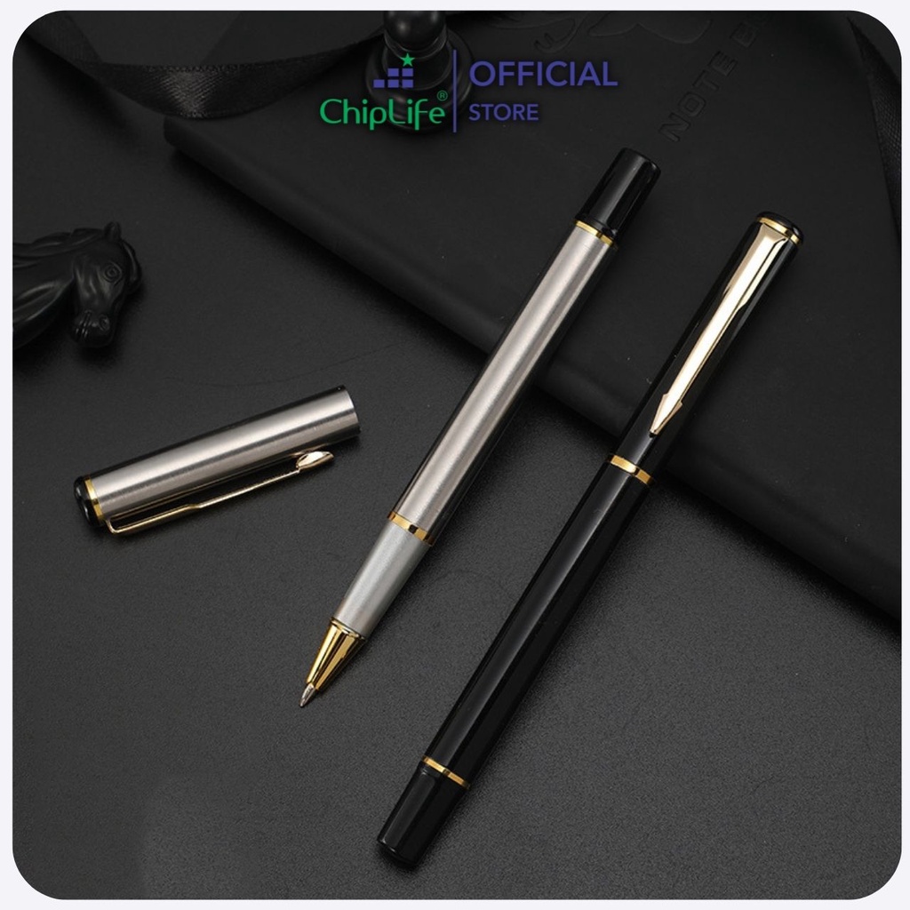 Bút ký CHIPLIFE P019 khắc tên theo yêu cầu - Dạng nắp ngòi 0.5mm mực xanh