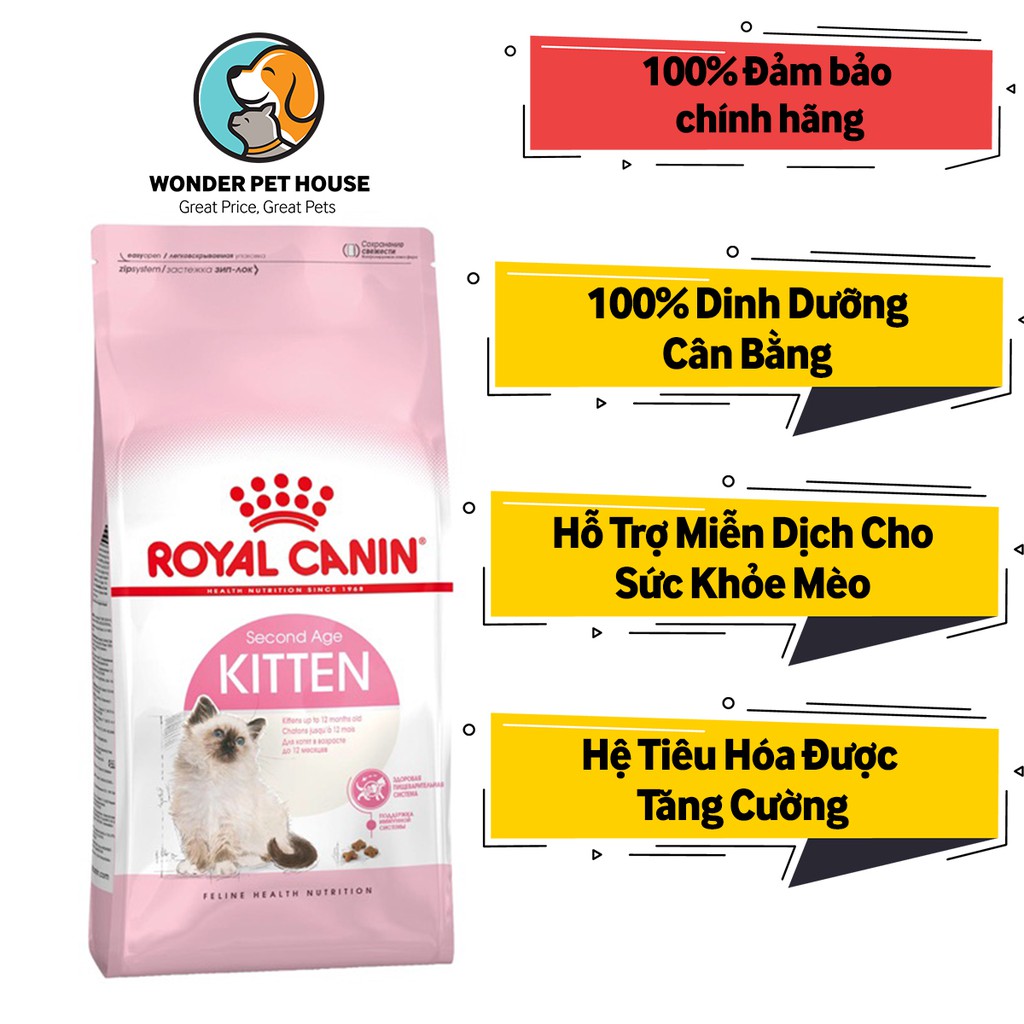 Hạt Khô Cho Mèo Royal Canin Kitten (Túi Zip 1kg) Pháp giàu cao cấp giàu dinh dưỡng giá tốt