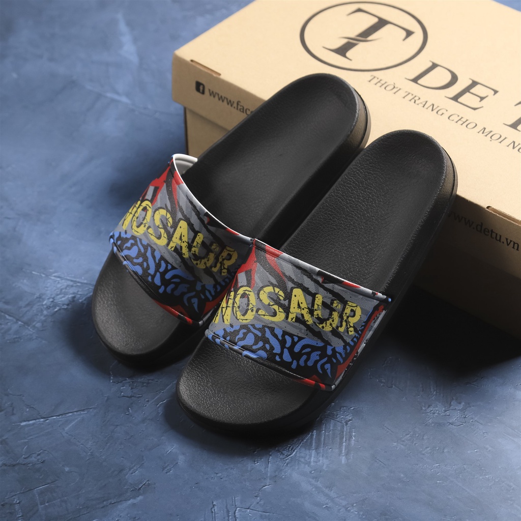 Dép Quai Ngang Unisex DETU DNT5 (Đen/Đen)