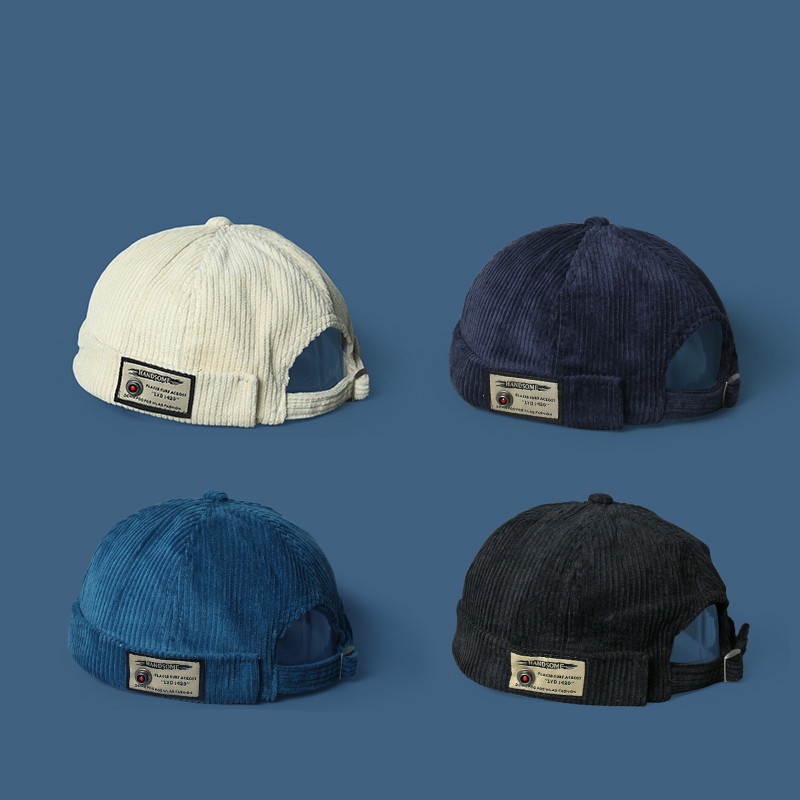 Mũ Beanie Vải Nhung Thêu Chữ Phong Cách Hip Hop Thời Trang Cá Tính