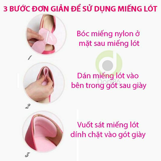 Một cặp lót giày cao gót, giày búp bê chống trầy chân, thốn gót loại 1/2 bàn