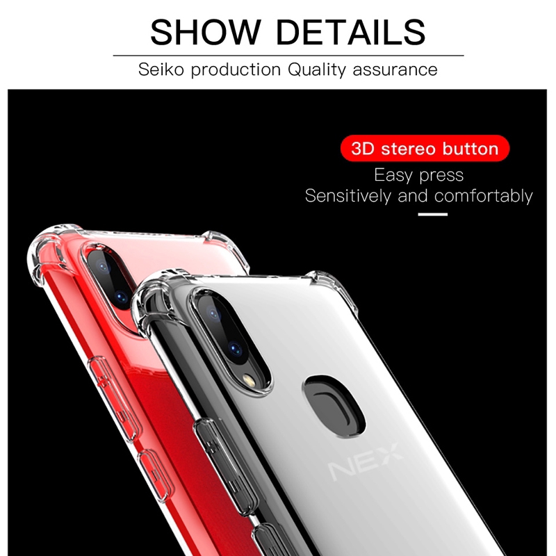 Casing VivoS1 Vivo S1 Y12 Y15 Y17 Y91 Y91i Y93 Y95 Shockproof Transparent Soft Silicone Phone Case