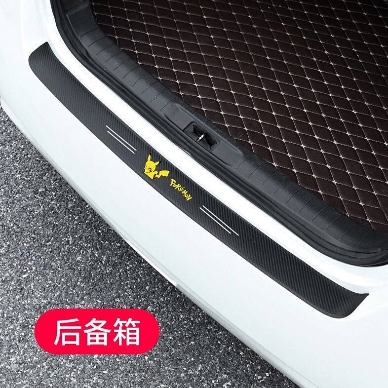 Set miếng dán trang trí xe hơi vân da sợi carbon nhiều mẫu họa tiết tùy chọn chống trầy xước