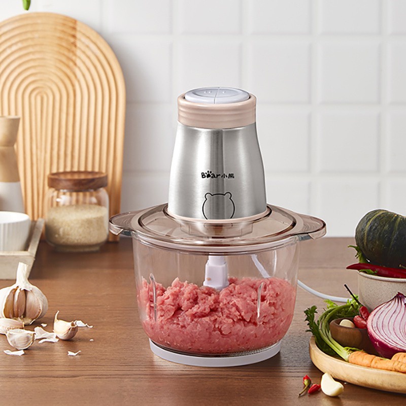 Máy xay thịt Bear QSJ-C03T5, máy xay thực phẩm đa năng, công suất 300W - Bảo hành chính hãng 6 tháng