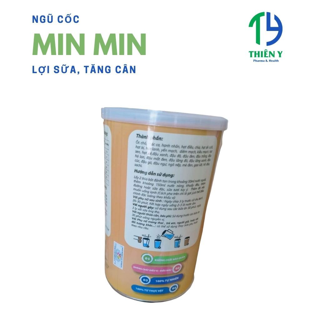 Ngũ cốc Min Min, ngũ cốc Min Min bầu lợi sữa từ 29 loại hạt, hộp 500g - Thiên Y Pharmacy